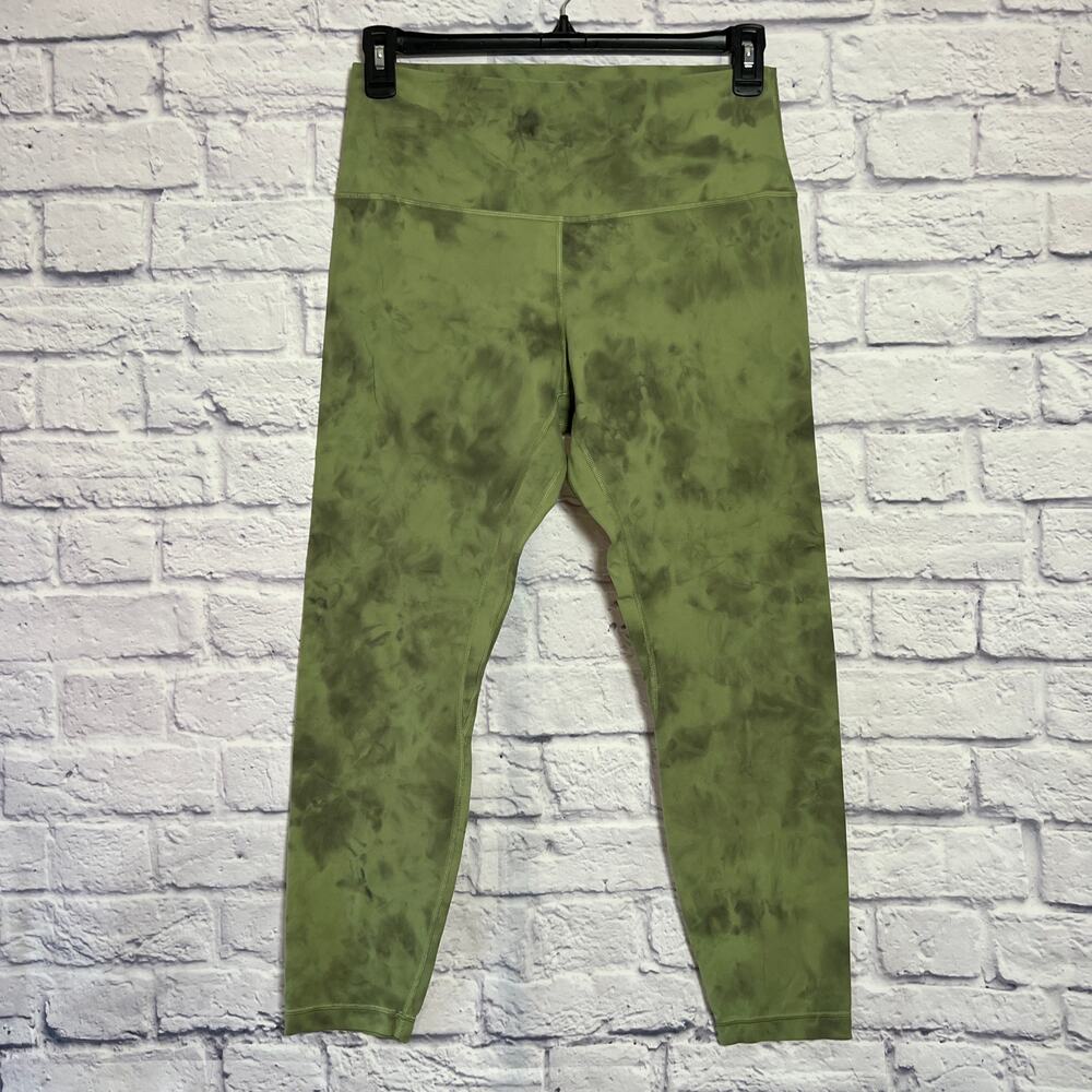 Lululemon Align Pant 25 Nulu Leggings SIZE 12 Diamond Dye Vista Green Olive